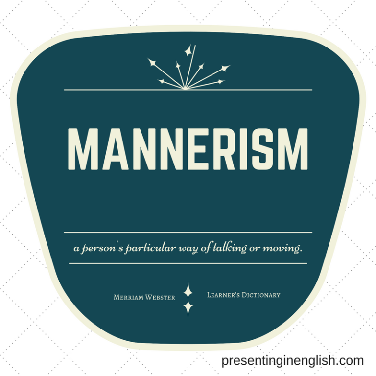 meaning of speech mannerisms